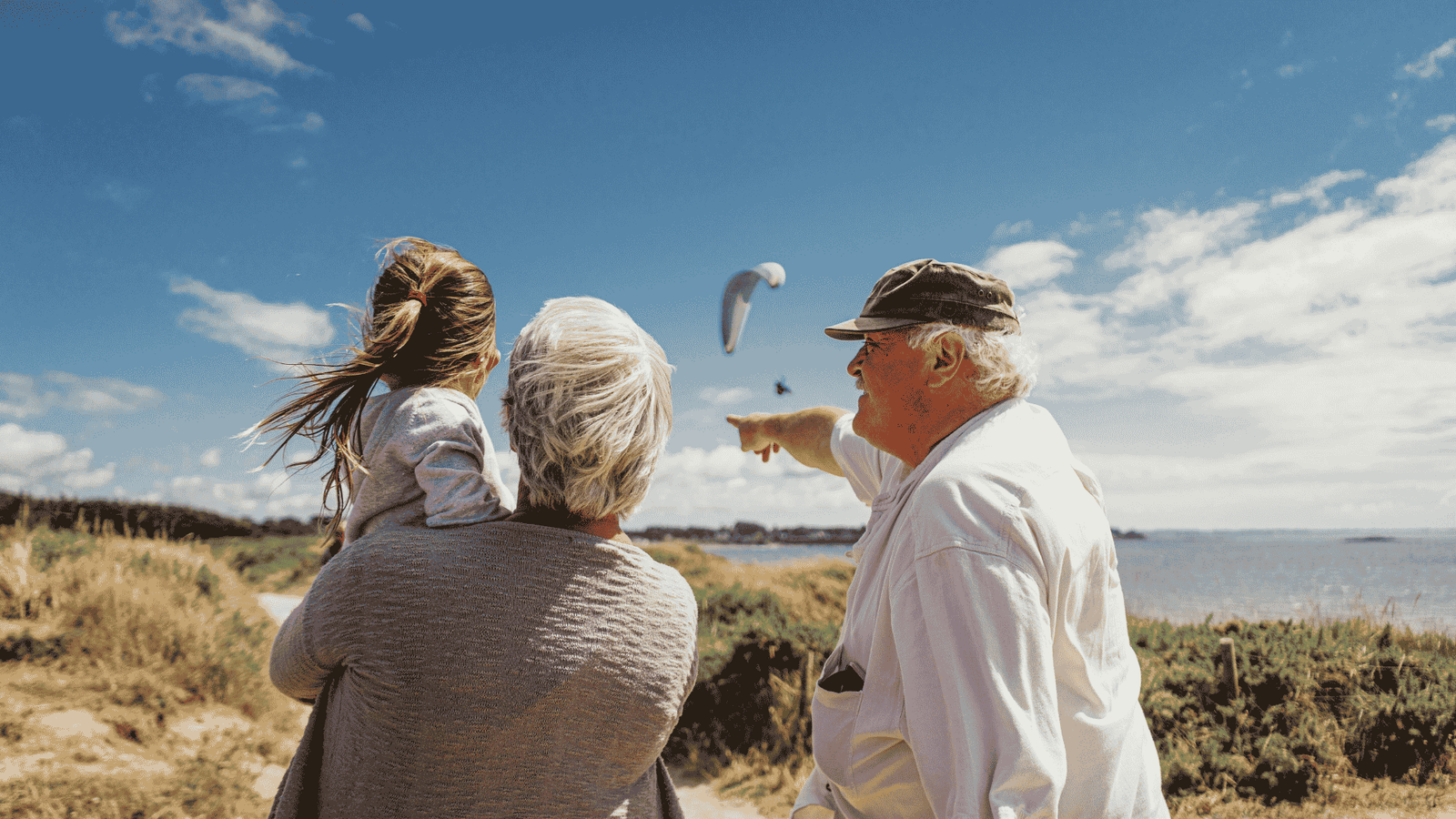 grandparents with son